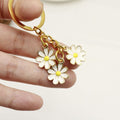 Metal Daisy Keychain Fresh Floral Handbag Charm Gift view 3