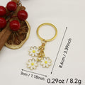 Metal Daisy Keychain Fresh Floral Handbag Charm Gift view 2