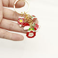 Metal Christmas Candy Gingerbread Keychain Bag Charm Gift for Holiday view 3