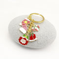 Metal Christmas Candy Gingerbread Keychain Bag Charm Gift for Holiday view 4