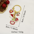 Metal Christmas Candy Gingerbread Keychain Bag Charm Gift for Holiday view 2