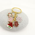 Zinc Alloy Rhinestone Enamel Christmas Tree Keychain Holiday Gift Decor view 4