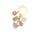 Zinc Alloy Rhinestone Enamel Christmas Tree Keychain Holiday Gift Decor view 5