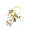 Zinc Alloy Christmas Santa Bell Snowflake Keychain Holiday Gift view 5