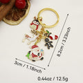 Zinc Alloy Christmas Santa Bell Snowflake Keychain Holiday Gift view 2