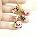Zinc Alloy Christmas Santa Bell Snowflake Keychain Holiday Gift view 4