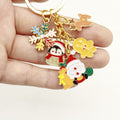 Zinc Alloy Christmas Santa Tree Snowflake Keychain Holiday Gift view 3