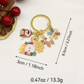 Zinc Alloy Christmas Santa Tree Snowflake Keychain Holiday Gift view 2