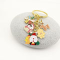 Zinc Alloy Christmas Santa Tree Snowflake Keychain Holiday Gift view 4
