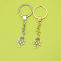 Metal Rhinestone Streamline Keychain Sparkle Bag Charm Gift view 1