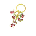 Zinc Alloy Santa Bell Snowflake Keychain for Christmas Gift view 5