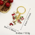 Zinc Alloy Santa Bell Snowflake Keychain for Christmas Gift view 2