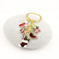 Zinc Alloy Santa Bell Snowflake Keychain for Christmas Gift view 4