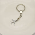 Zinc Alloy Rhinestone Airplane Keychain Bag Charm Gift view 3