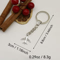 Zinc Alloy Rhinestone Airplane Keychain Bag Charm Gift view 2