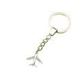 Zinc Alloy Rhinestone Airplane Keychain Bag Charm Gift view 5