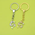 Zinc Alloy Dragon Minimalist Keychain Bag Charm Gift view 1