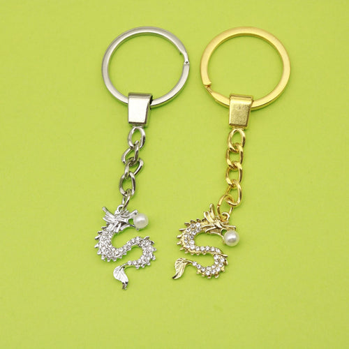 Zinc Alloy Dragon Minimalist Keychain Bag Charm Gift