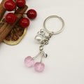 Resin Red Cherry Fruit Keychain Bag Charm Women's Gift view 7