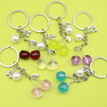 Resin Red Cherry Fruit Keychain Bag Charm Women's Gift view 1