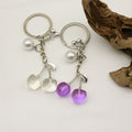 Resin Red Cherry Fruit Keychain Bag Charm Women's Gift view 4
