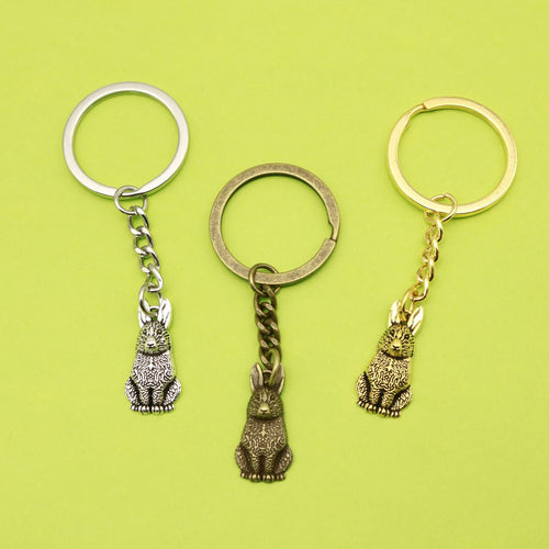 Metal Rabbit Keychain Bag Charm Gift