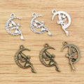 25x14mm Alloy Moon Elf Girl Pendant Charm For DIY Necklace Bracelet Jewelry Accessories view 4