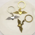 Zinc Alloy Heart Wings Keychain For Bag Charm Gift view 3