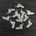 Alloy Shoe Pendant Charm For DIY Necklace And Bracelet Jewelry Accessories, 12x17mm view 3