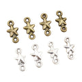 Alloy Double Loop Five Point Star Mini Star Pendant 15x7mm DIY Necklace Bracelet Charm view 5