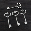 Alloy Heart Key Pendant Charm For DIY Necklace And Bracelet Jewelry Accessories, 46x19mm view 3