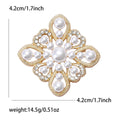 Alloy Pearl Baroque Hollow Brooch For Bridal Dress Accessories view 6