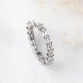 Minimalist Square Zircon Inlaid Tail Ring For Women, Versatile Daily Fashion Finger Ring view 4