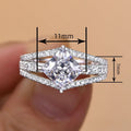 Elegant Womens Proposal Wedding Ring Light Luxury Fashion Inlaid Sparkling Zircon Jewelry view 4