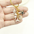 Zinc Alloy Shell Starfish Keychain Ocean Bag Charm Gift view 4