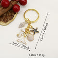 Zinc Alloy Shell Starfish Keychain Ocean Bag Charm Gift view 2