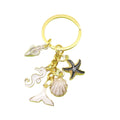 Zinc Alloy Shell Starfish Keychain Ocean Bag Charm Gift view 5