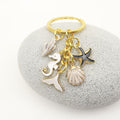 Zinc Alloy Shell Starfish Keychain Ocean Bag Charm Gift view 3