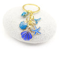 Metal Ocean Starfish Shell Keychain Bag Charm Gift view 4