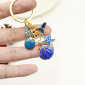 Metal Ocean Starfish Shell Keychain Bag Charm Gift view 3