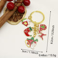Metal Christmas Tree Santa Snowflake Keychain Gift view 2