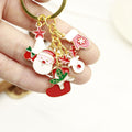 Zinc Alloy Santa Bell Christmas Tree Keychain Gift view 4