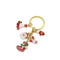 Zinc Alloy Santa Bell Christmas Tree Keychain Gift view 5
