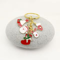 Zinc Alloy Santa Bell Christmas Tree Keychain Gift view 3