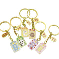 Zinc Alloy Double Sided DIY Safety Study Keychain Gift view 5