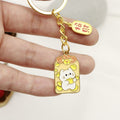 Zinc Alloy Double Sided DIY Safety Study Keychain Gift view 4