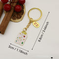 Metal Auspicious Text Keychain For Bag Charm Gift view 2