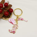Zinc Alloy Pink Western Cowboy Keychain Bag Charm Couple Gift view 6