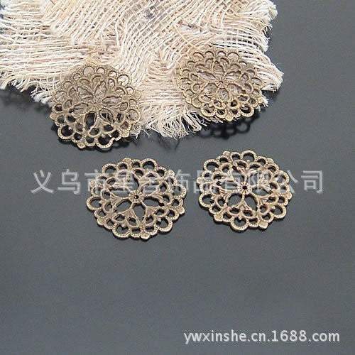 29mm Hollow Snowflake Alloy Charm Pendant for DIY Jewelry
