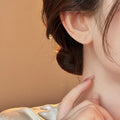 New Chinese Style Pearl Gourd Bamboo Joint Drop Earrings With Silver Pins Light Luxury Geometric Jewelry view 4